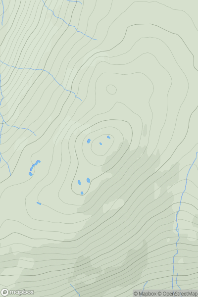 Thumbnail image for Beinn Bhan [Morvern and Kingairloch] [NM737567] showing contour plot for surrounding peak